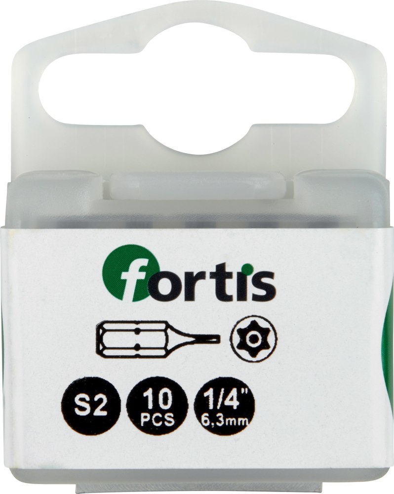 FORTIS Bit 1/4" Innensechsrund mit Bohrung DIN 3126 Länge 25mm Produktbild img1 L
