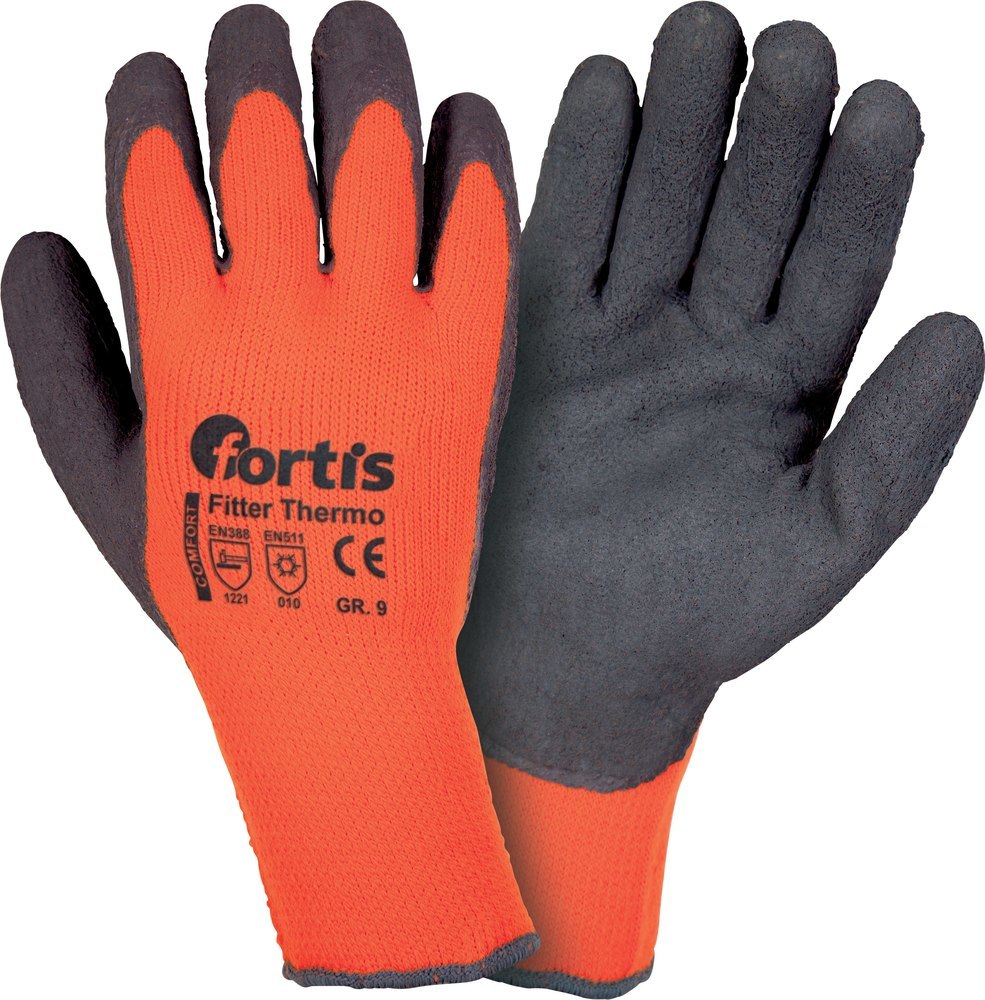 FORTIS Handschuh Fitter Thermo PSA-Kategorie II orange/anthrazitgrau Produktbild img1 L