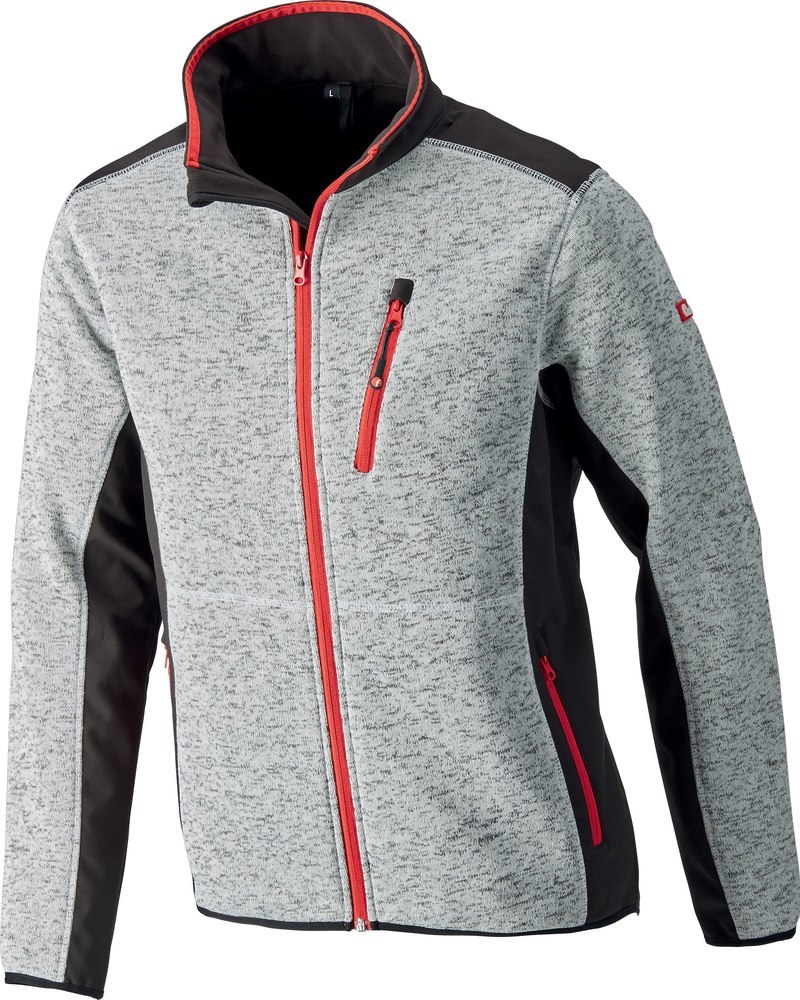 FORTIS Twenty-Four Strickjacke hellgrau/rot Produktbild img1 L