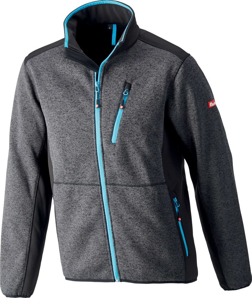 FORTIS Twenty-Four Strickjacke dunkelgrau/türkis Produktbild img1 L