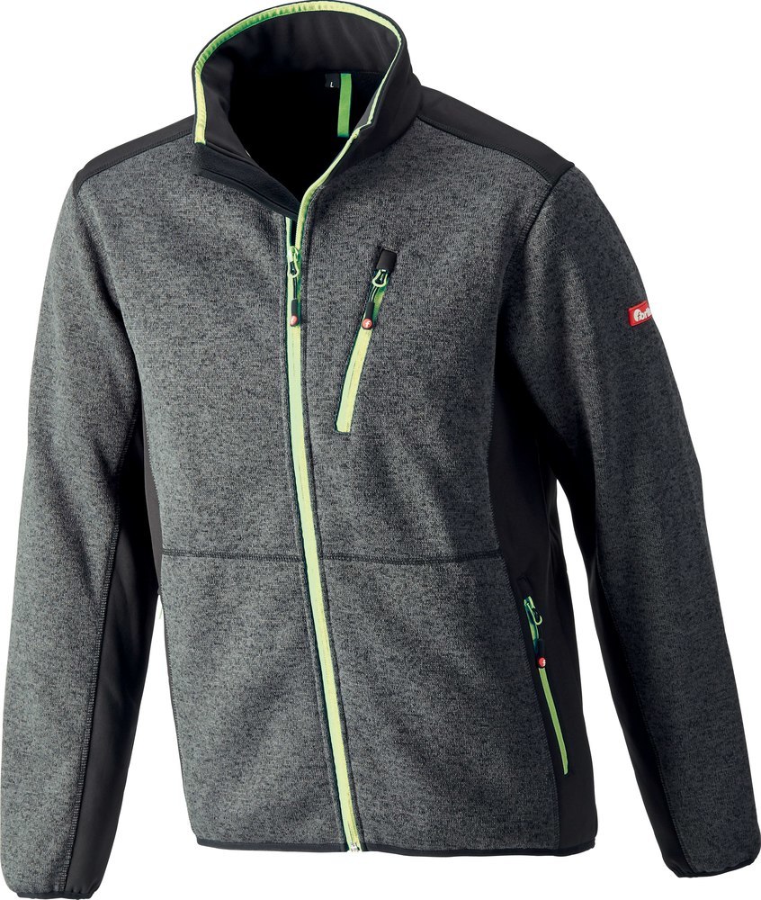FORTIS Twenty-Four Strickjacke dunkelgrau/limegreen Produktbild img1 L