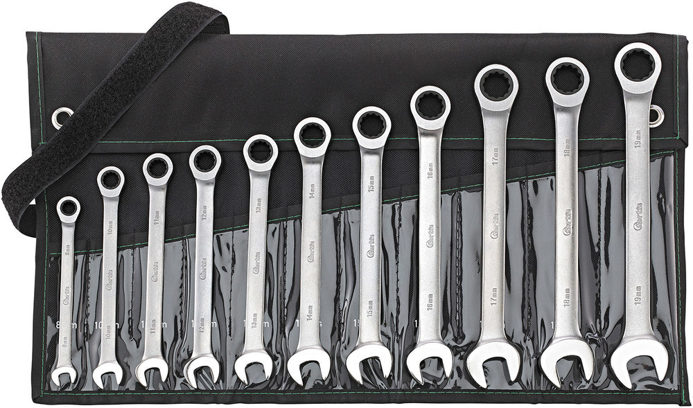 FORTIS Ratschenschlüssel-Satz in Rolltasche gerade 8-19mm 11-teilig Produktbild img1 L