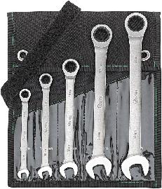 FORTIS Ratschenschlüssel-Satz in Rolltasche gerade 8-19mm 5-teilig Produktbild