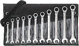 FORTIS Ratschenschlüssel-Satz in Rolltasche gerade 8-19mm 11-teilig Produktbild
