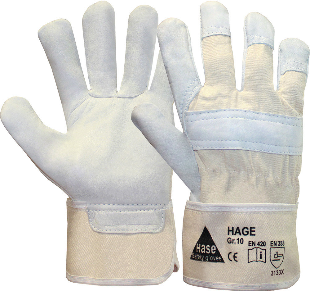 Hase Safety Gloves Mechanischer Lederhandschuh, Kat. II, beige, Größe 10 Produktbild img1 L
