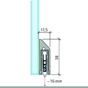 PLANET Glastürdichtung KG-SM-Set schmal, Silikon Produktbild img12 L