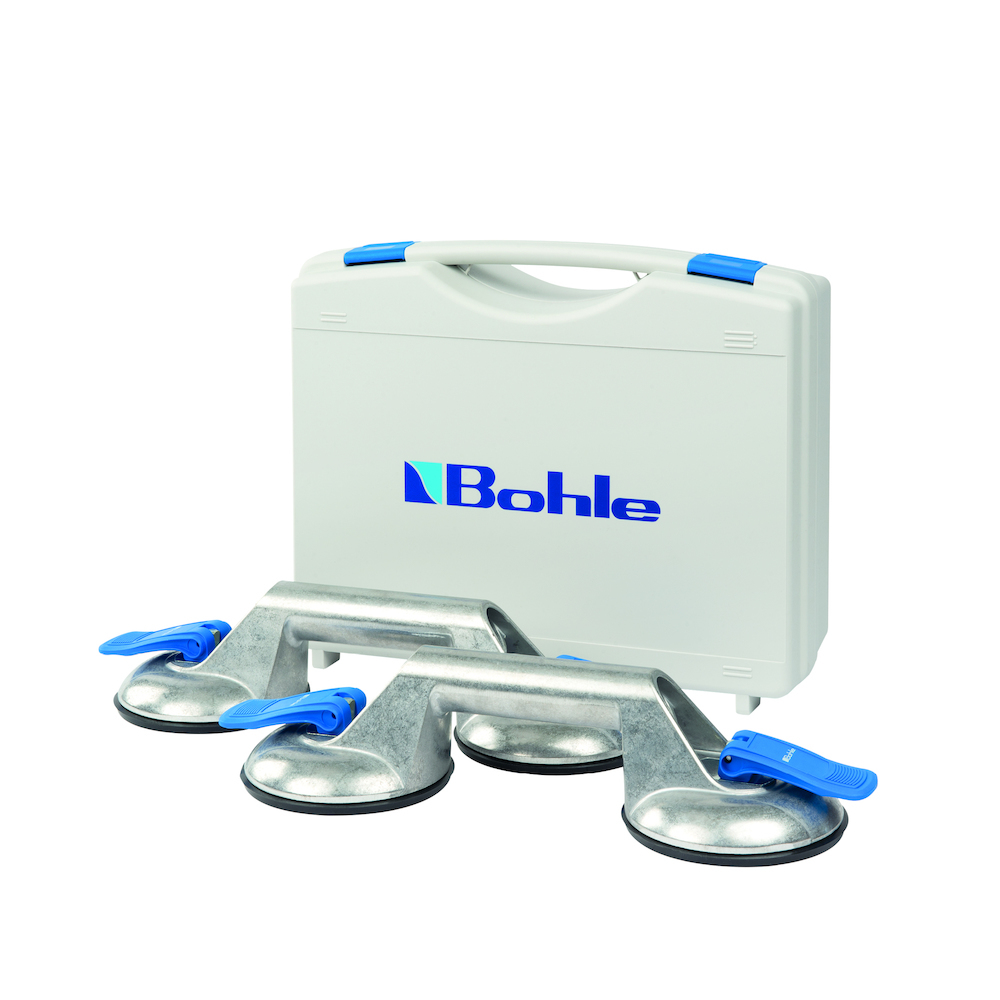 BOHLE Saugheber-Set Veribor® Tragfähigkeit 60kg ø120mm 3 Köpfe Aluminium, 2er-Set Produktbild img1 L