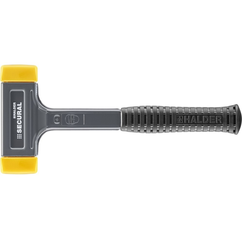 Halder SECURAL-Schonhammer, Kopf und Stiel bruchsicher aus einem Stück Stahl, Schlageinsätze rechteckig | L=35 mm / B=45 mm | 3380.045 Produktbild img4 L