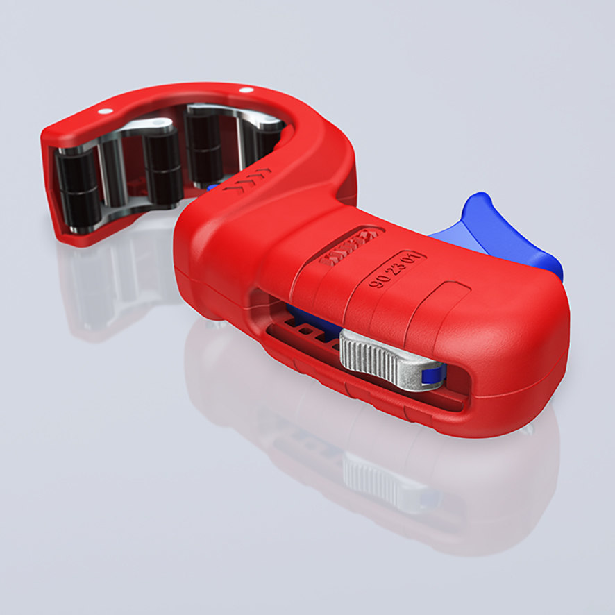 KNIPEX Rohrschneider für Kunststoff-Abflussrohre mit Kst. überzogen 202mm 90 23 01 BK Produktbild img26 L