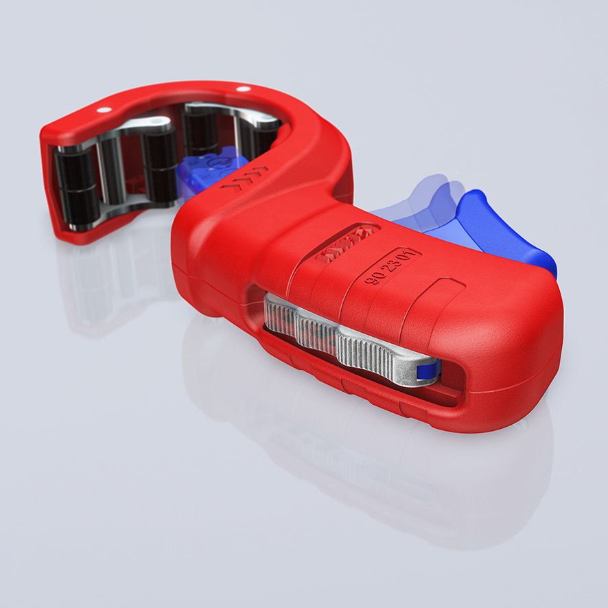 KNIPEX Rohrschneider für Kunststoff-Abflussrohre mit Kst. überzogen 202mm 90 23 01 BK Produktbild img29 L