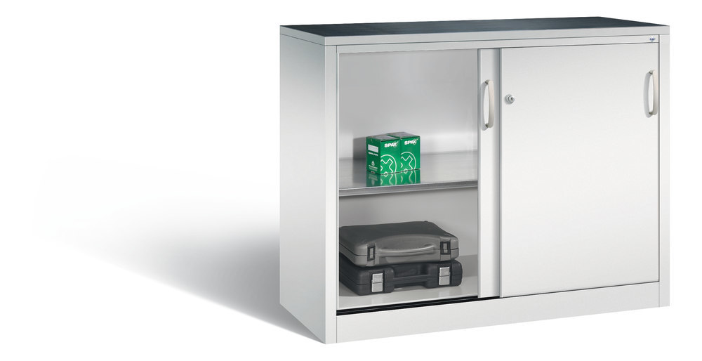 Acurado Schiebet.-Werkz.-Beist.schr1000x1200x500 lichtgr1Bo 450kg m. Riffelgummiaufl. Produktbild img1 L