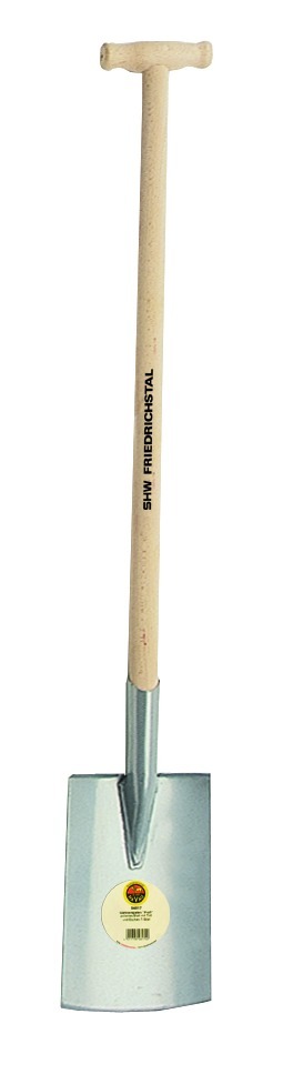 SHW Friedrichstal Havau-Gärtnerspaten mit Tritt und Buchen-T-Stiel Produktbild img1 L