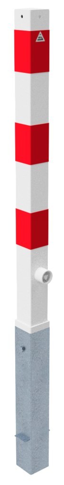 Schake Absperrpfosten herausnehmbar verzinkt rot/weiß 70x70mm Produktbild img1 L