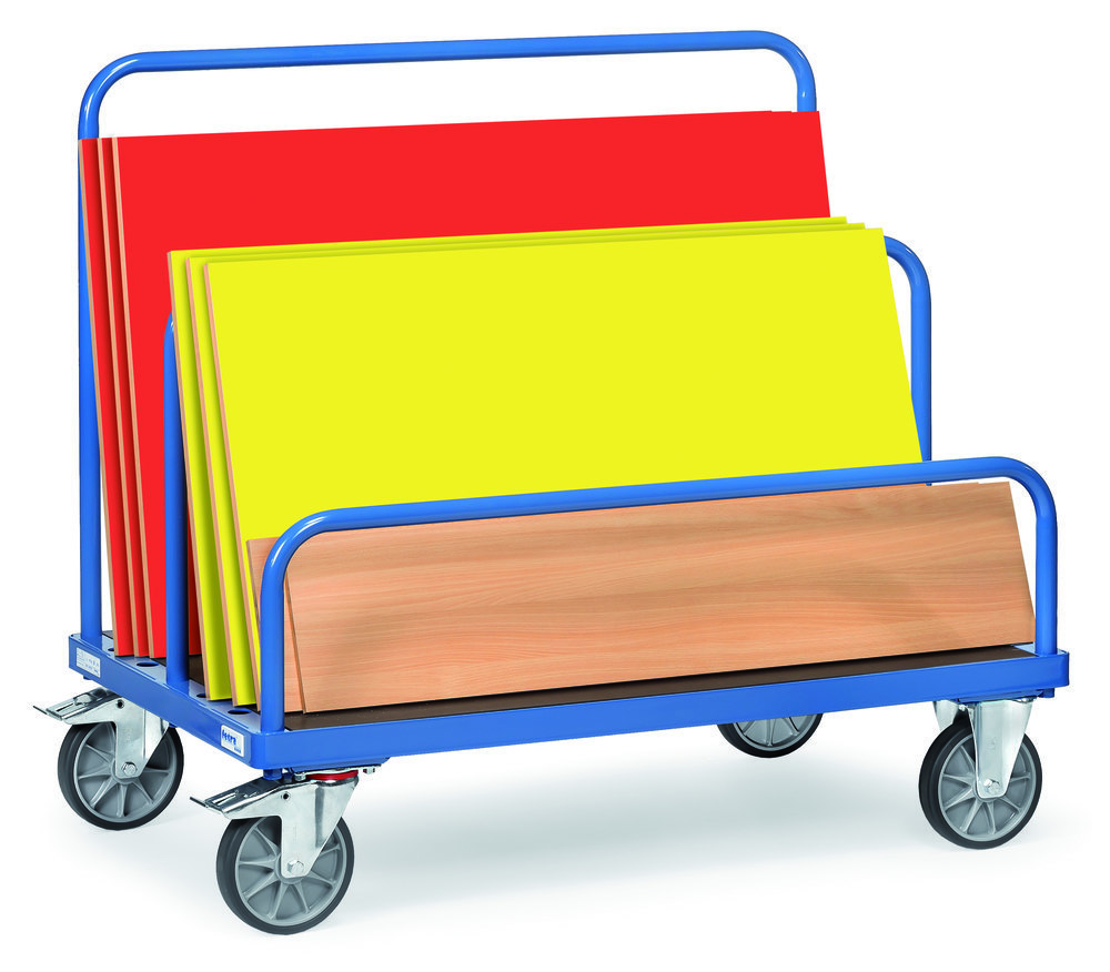 fetra Plattenwagen 4463, einseitig bestückbar, ohne Bügel, Tragkraft 750kg Produktbild img4 L