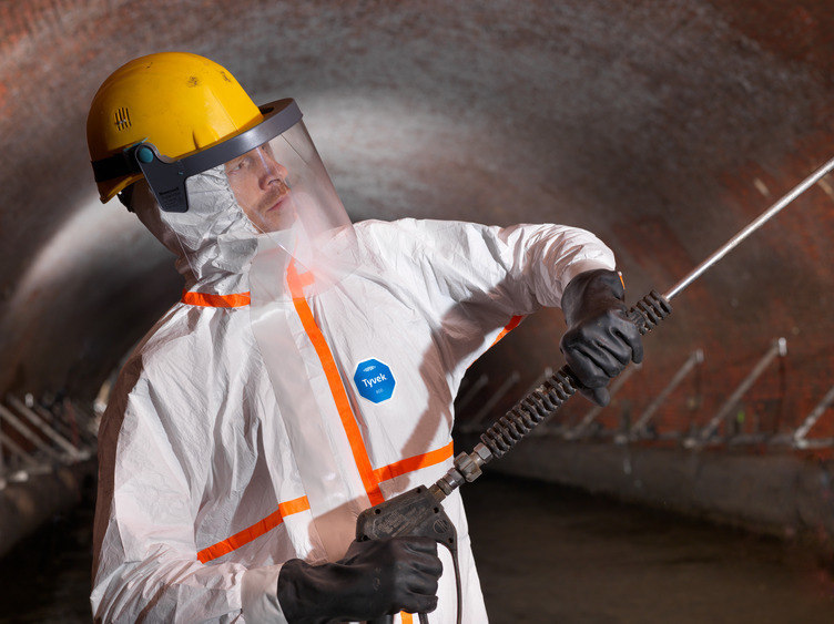 TYVEK DuPont Einweg-Schutzanzug 800 J, Kat. III, Typ 3B, 4B, 5B, 6B, weiß. Gr. XXL, VE = 25 Stück Produktbild img4 L