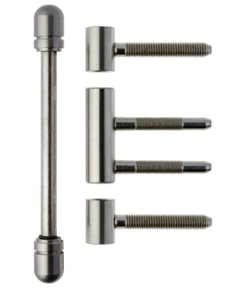 ELLEN Design-Türband Rundkopf, 3tlg. komplett Typ 343, mit Nb, vernickelt matt, Rollen ø 15mm, TG 60kg Produktbild img1 L