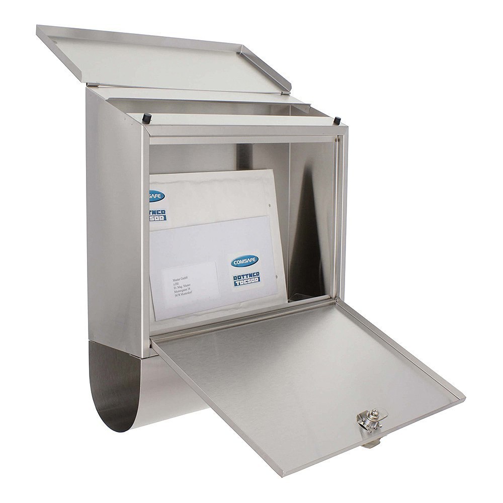 ROTTNER Edelstahl Briefkasten Villa Spezial Set Produktbild img3 L