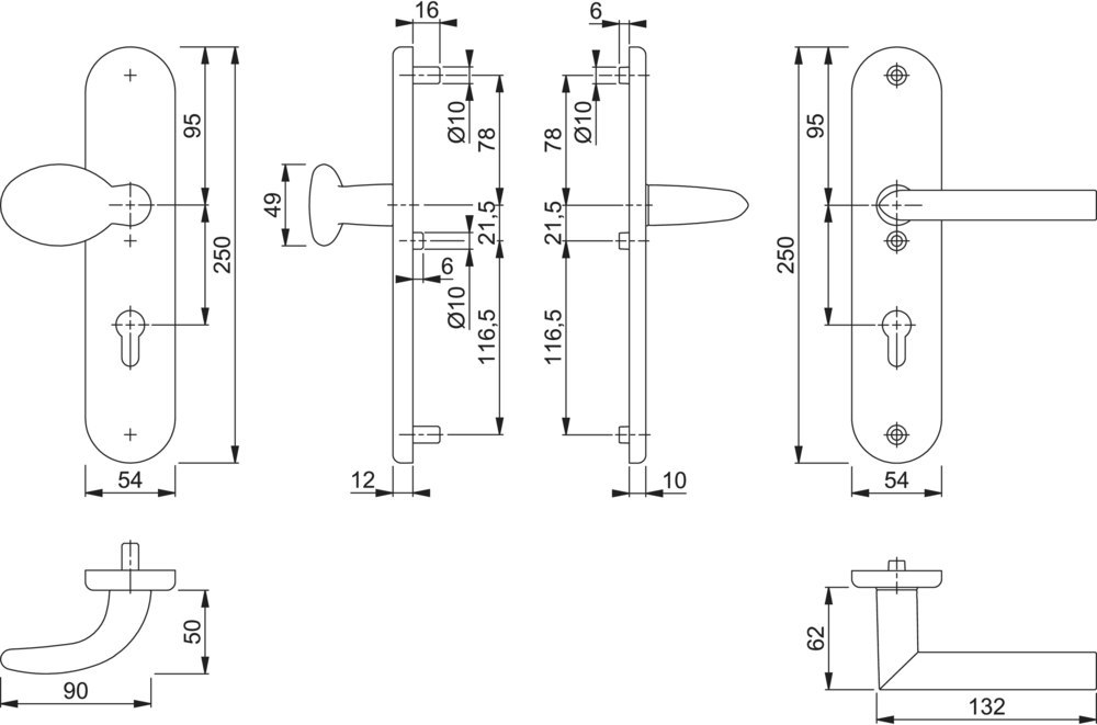 HOPPE SI-WSG 76G/3331/3410/1140,LS ov.,12mm,ES1/PZ 92/10,F1,TS 66-71 Produktbild img3 L