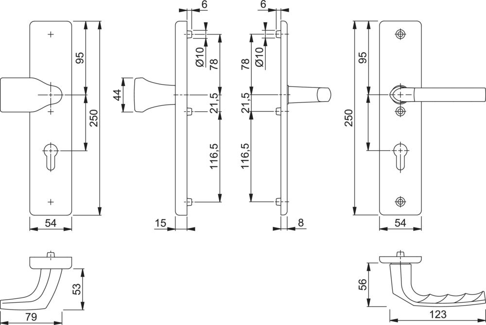 HOPPE SI-WSG 78G/2222A/2440/1117,LS eck.,15mm,ES0/PZ 92/10,F1,TS 67-72 Produktbild img2 L