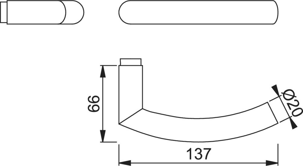 HOPPE Drückerlochteil Trondheim E1430Z, 8mm,edelstahl matt Produktbild img2 L