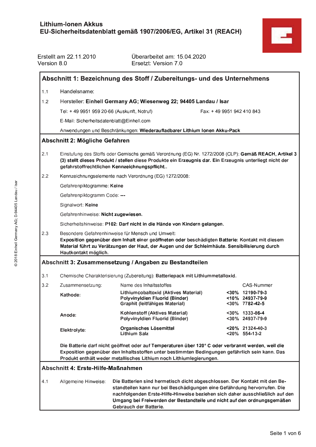 EINHELL Akku Twinpack 18V 4Ah PXC Produktbild img4 L