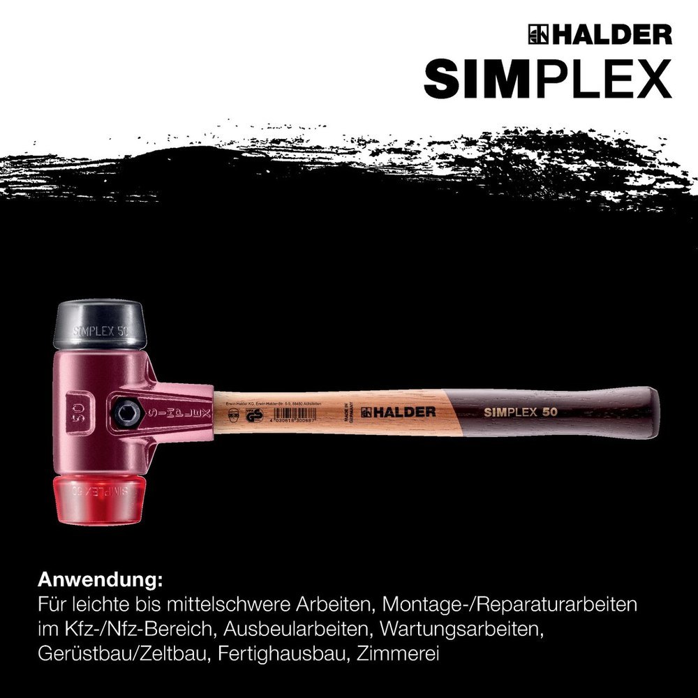 Halder SIMPLEX-Schonhammer, Gummikomposition Produktbild img8 L