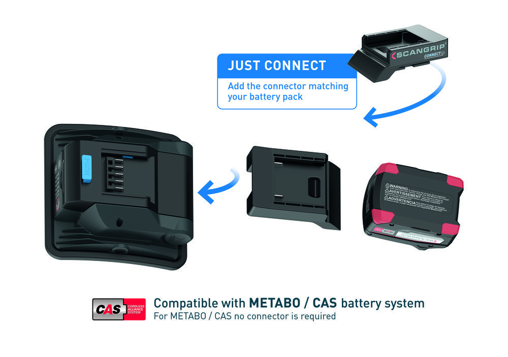 SCANGRIP Akku-Arbeitsleuchte NOVA 2 CONNECT 200-2000Lumen ohne Akku Produktbild img7 L