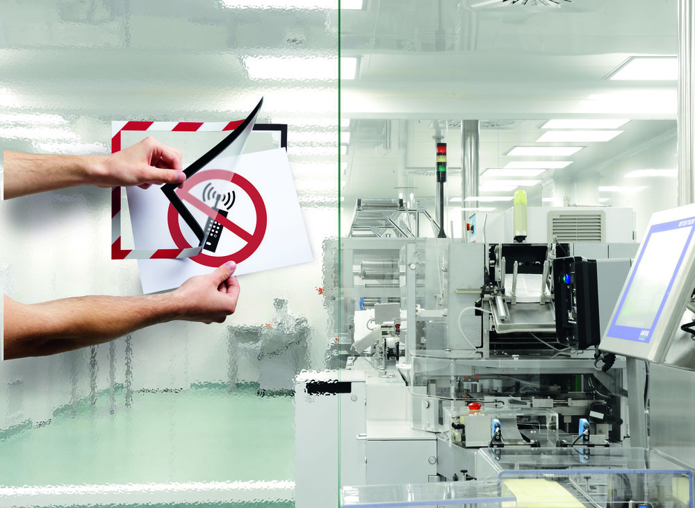 Magnetrahmen SECURITY A4 rot/weiß Produktbild img3 L