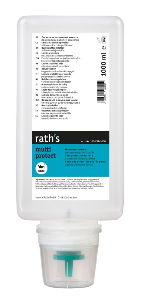 rath's multi protect - Hautschutzlotion 1-Liter-Softflasche Produktbild img1 L