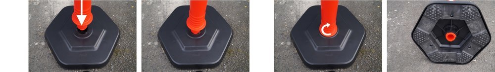 TEMKA Kettenpfosten - Set, r/w 6 Pfosten + 5xKette STRECKE Produktbild img24 L