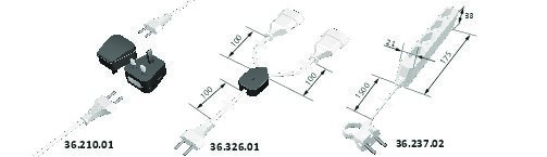 Halemeier 2-fach Verteiler,für Euroflachstecker,schwarz Produktbild img5 L