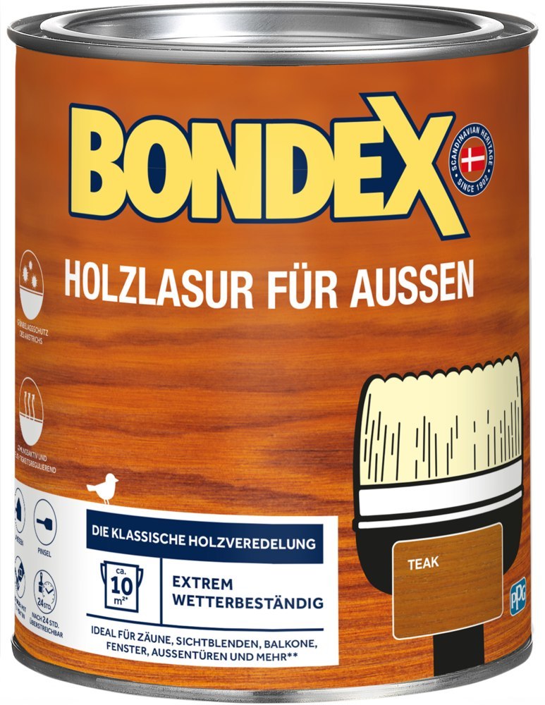 BONDEX Klassische Lasur f. Holz im Außenbereich Produktbild img1 L