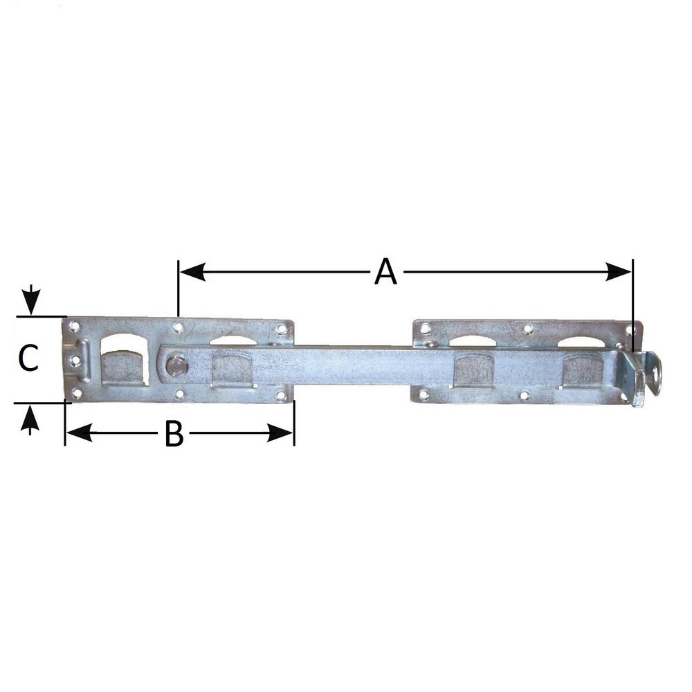 POLLMANN Doppeltorüberwurf, für Doppeltore, gerade,Eisen, galvanisch hell verzinkt Produktbild img2 L