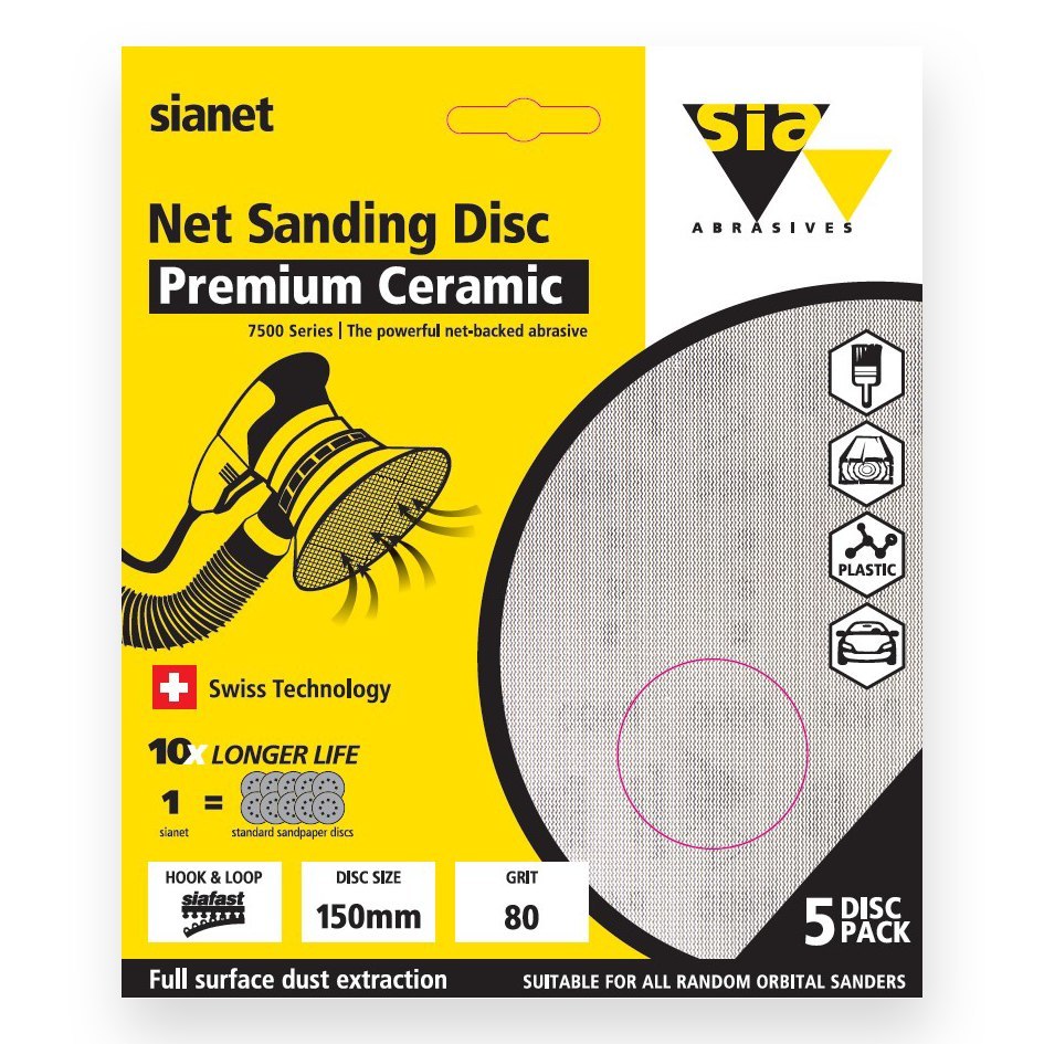 sia ABRASIVES Netzschleifscheibe sianet7500CER 150mm K400 Produktbild img1 L