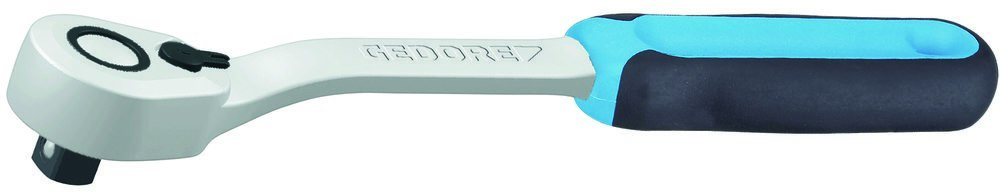 GEDORE Umschaltknarre, 1/2", Stiel gekröpft, 6° Rückschwenkw., 2K-Griff, 1993 U-20 G Produktbild img1 L