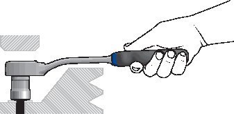 GEDORE Umschaltknarre, 1/2", Stiel gekröpft, 6° Rückschwenkw., 2K-Griff, 1993 U-20 G Produktbild img2 L
