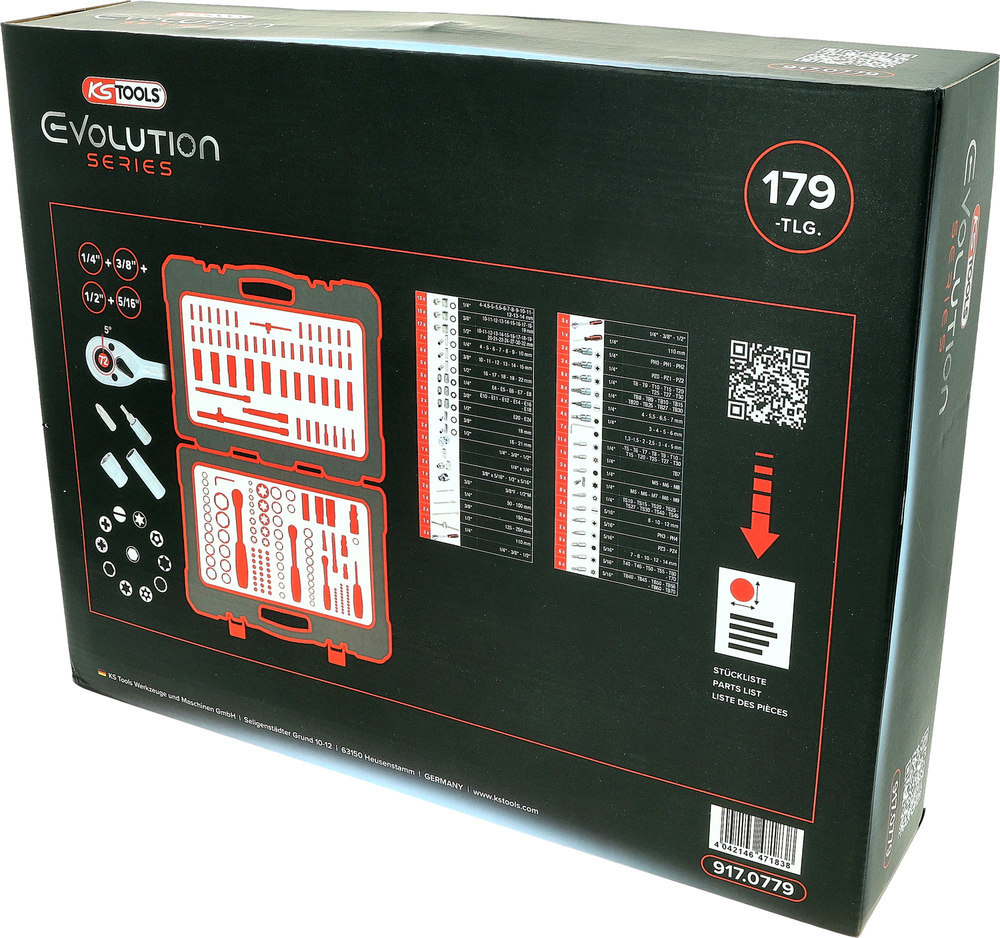 KS TOOLS Steckschlüssel-Satz 1/4", 3/8", 1/2" SUPERLOCK, 179-teilig Produktbild img9 L