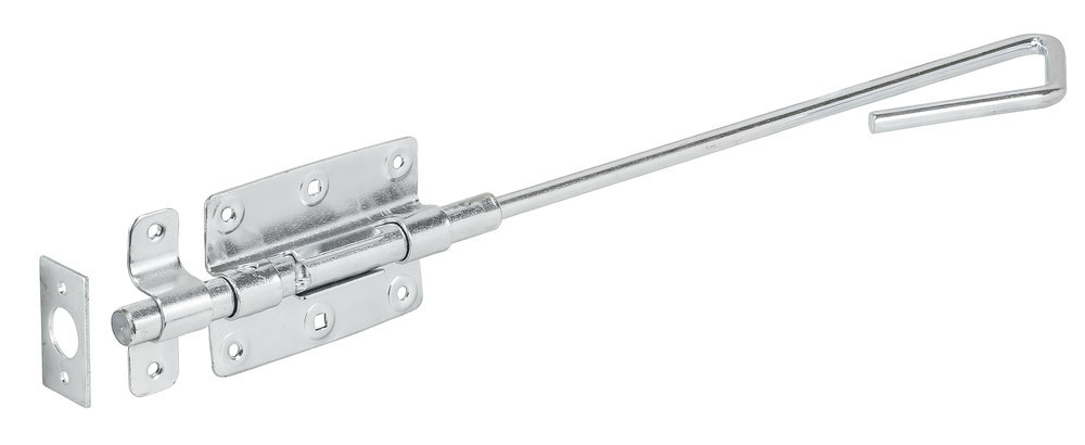 VORMANN Bolzen-Stangenriegel,m.Schlaufe,m.SB,gerade,400mm,100x65, silber vz Produktbild img1 L