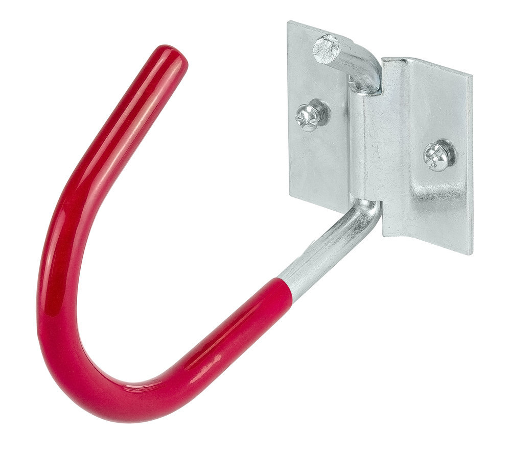 VORMANN Fahrradhaken Stahl verzinkt, 50 x 60 x 125 x 90mm, rot gummiert, schwenkbar Produktbild img1 L