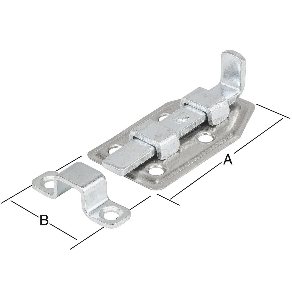 VORMANN Fensterriegel, mit Schlaufe, gerade, B22xL40xS1mm, Stahl verzinkt Produktbild img2 L