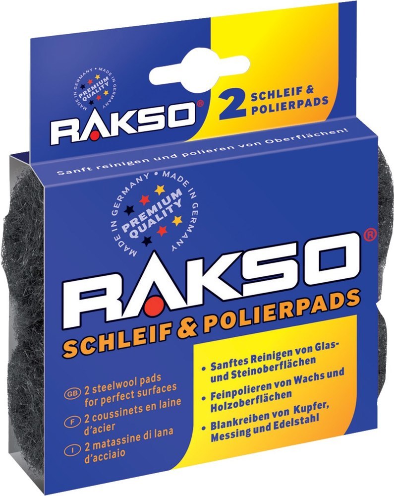 Rakso Stahlwolle-Schleifkissen fein, 2er-Pack SB Produktbild img1 L