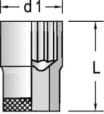 FORUM Steckschlüssel-Einsatz 1/4", 6-kant, Produktbild img2 L