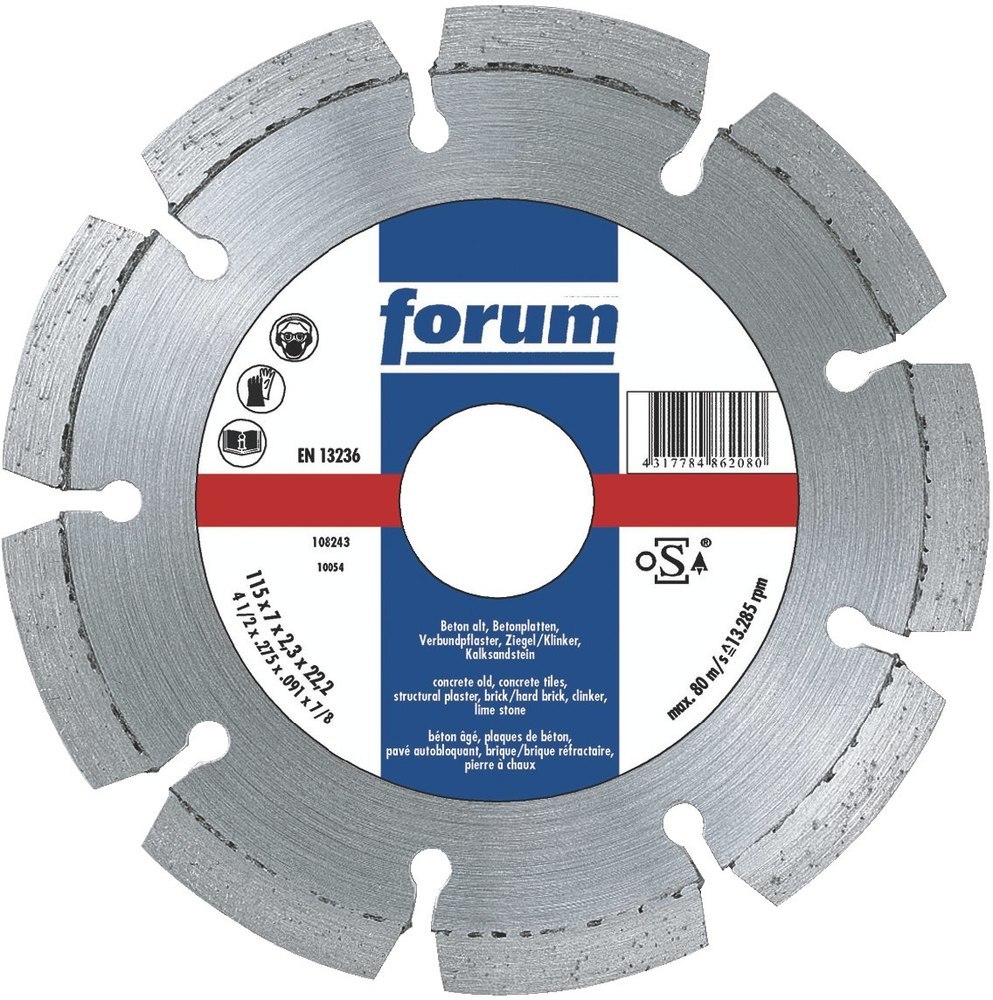 FORUM Diamant-Trennscheibe, lasergeschweißt, mit hoher Diamantkonzentration Produktbild img1 L