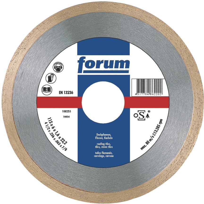 FORUM Diamant-Trennscheibe, gesintert, für Fliesen und Kacheln, Produktbild img1 L