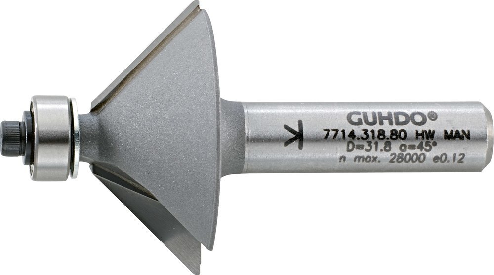GUHDO HW-Fasefräser Schaft-ø8mm D31,8 l12,7 45°d Z2 Produktbild img1 L