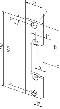 effeff Elektro-Türöffner mit Flachschließblech 17E Produktbild img2 L