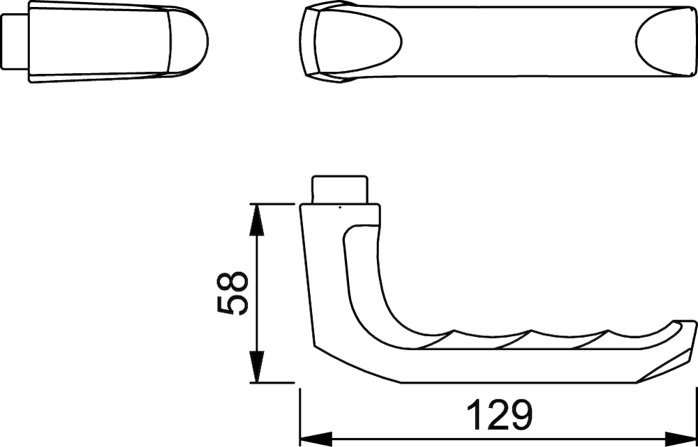 HOPPE® Drückerlochteil London 113H, Aluminium Produktbild img2 L