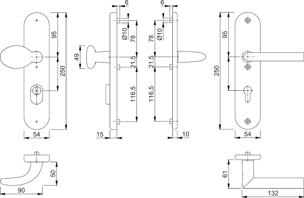 HOPPE SI-WSG 76G/3332ZA/3410/1140,LS ov.,15mm,ES1,ZA/PZ 92/10,F1,TS 66-71 Produktbild img2 L