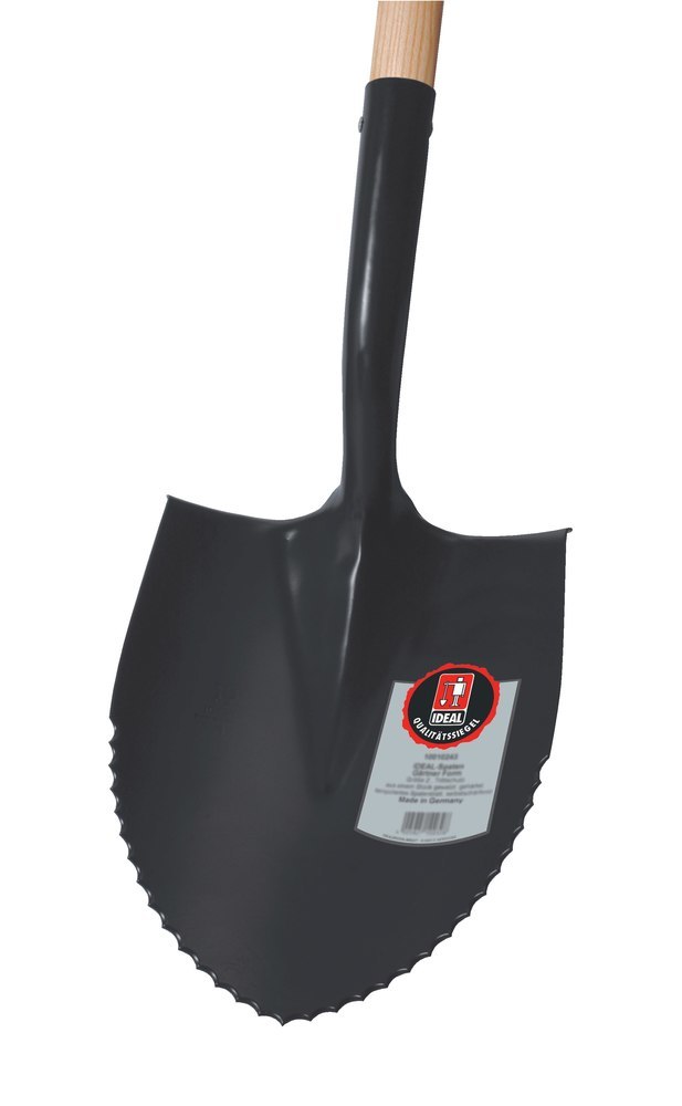 Ideal Ballastschaufel Größe 1 Well schwarz pulverbeschichtet mit Eschestiel 120cm Produktbild img1 L