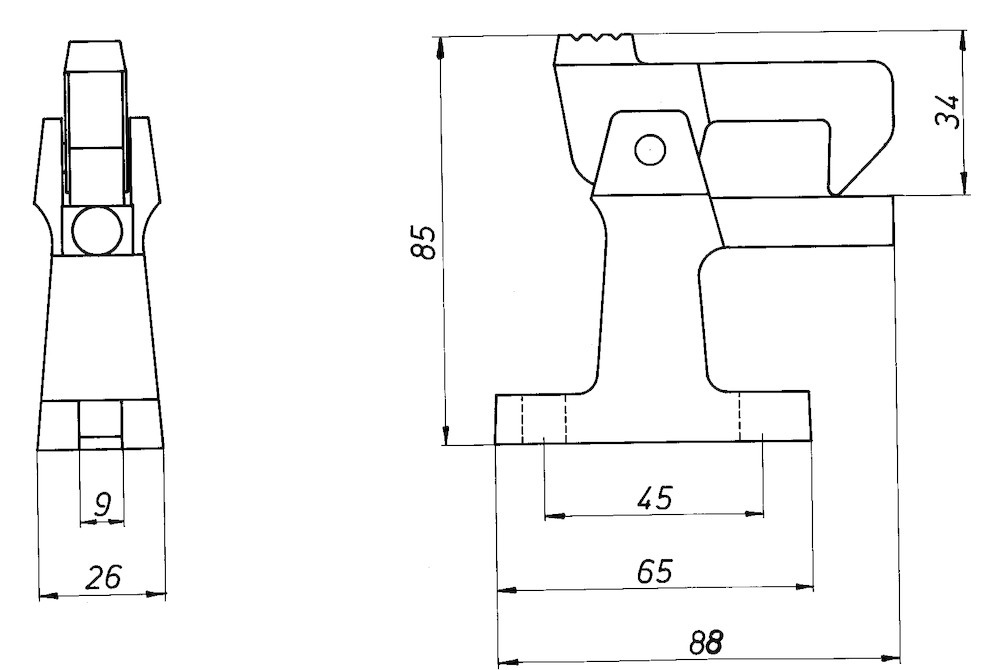 DENI Torfeststeller, E 0 natur eloxiert, Bodenbefestigung Produktbild img2 L